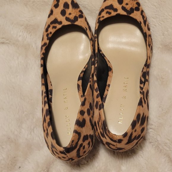 Kelly & Katie Leopard Print (3 in) Pointed Toe High Heels Size 6 - Picture 2 of 8